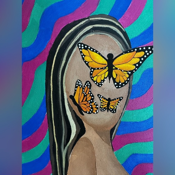 Colorful Butterfly Canvas Art - Picture 4 of 5